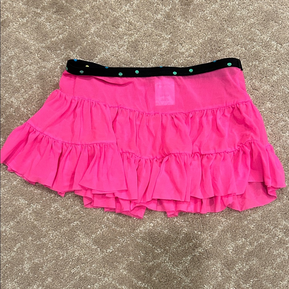 Kids  Pink Ruffle sheer Mini Skirt - Lightweight Layered Design